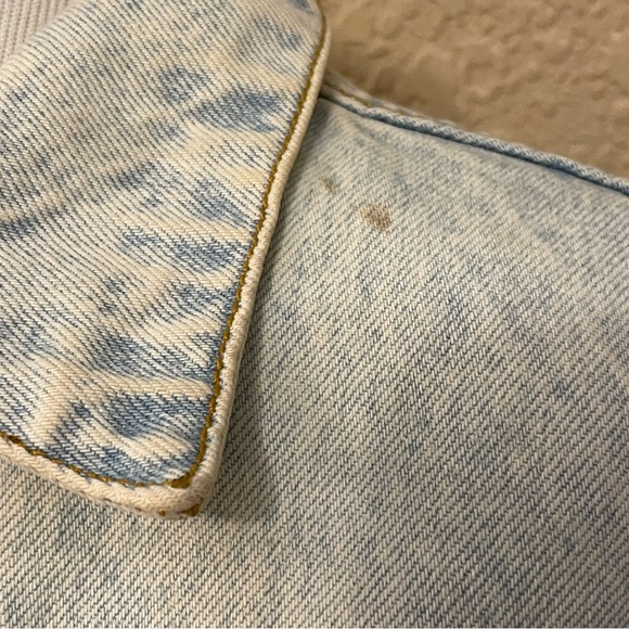 Hard Rock Cafe Retro Vintage Acid Wash 90's Denim Jacket Cancun Size M - Picture 5 of 13